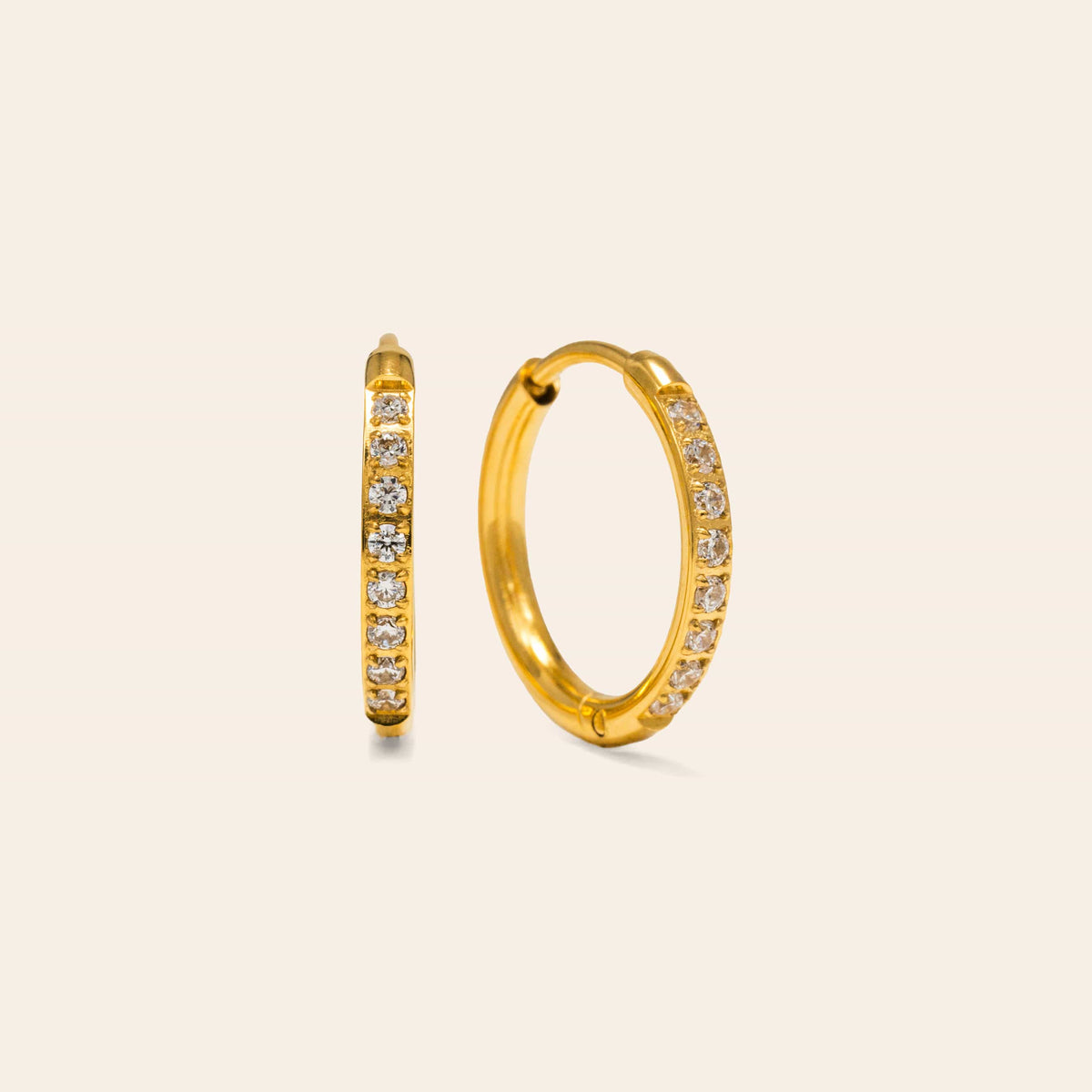 Evie Waterproof 15mm Hoop Earrings - Gold by Lover's Tempo