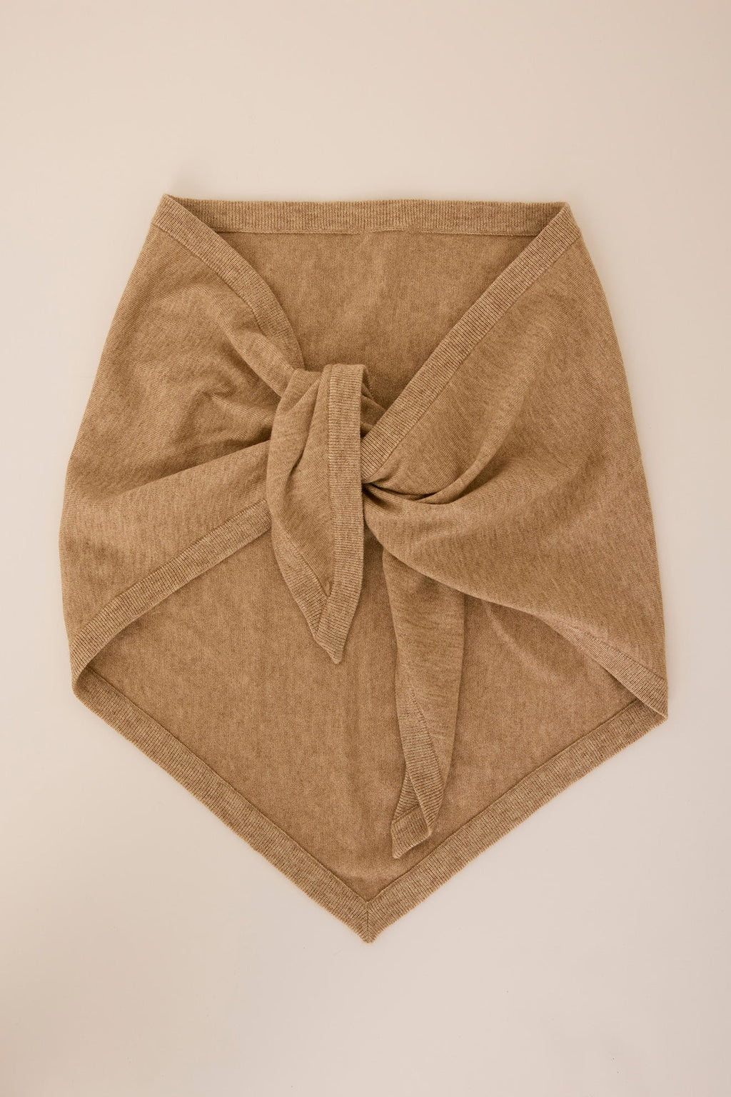 Gentle Fawn Everly Scarf in Heather Latte tied in a flat lay