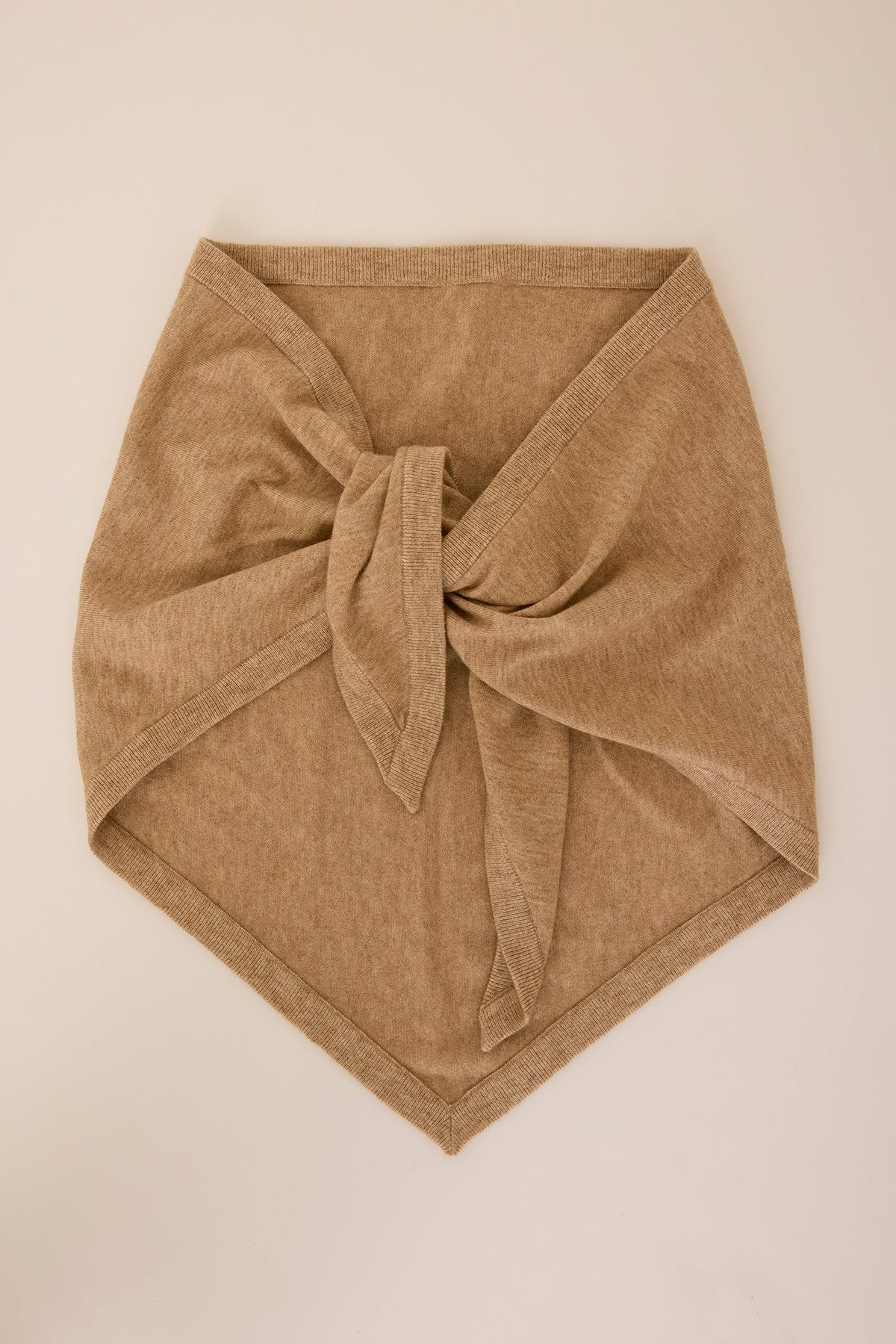 Gentle Fawn Everly Scarf in Heather Latte tied in a flat lay