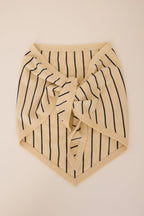 Gentle Fawn Everly Scarf in Navy Stripe tied in a flat lay