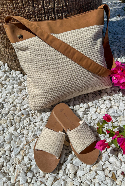 Malvados Monroe Messenger with matching Ellie Sandal