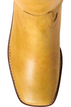Malvados Ronnie boots in Amber – toe detail