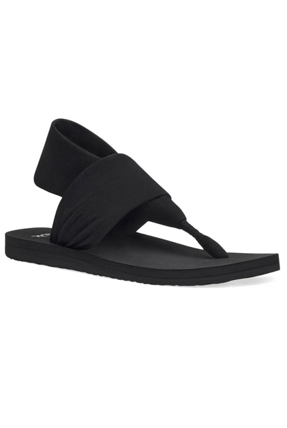 Sanuk Black Sling Sandals - Versatile Beach to Street Style