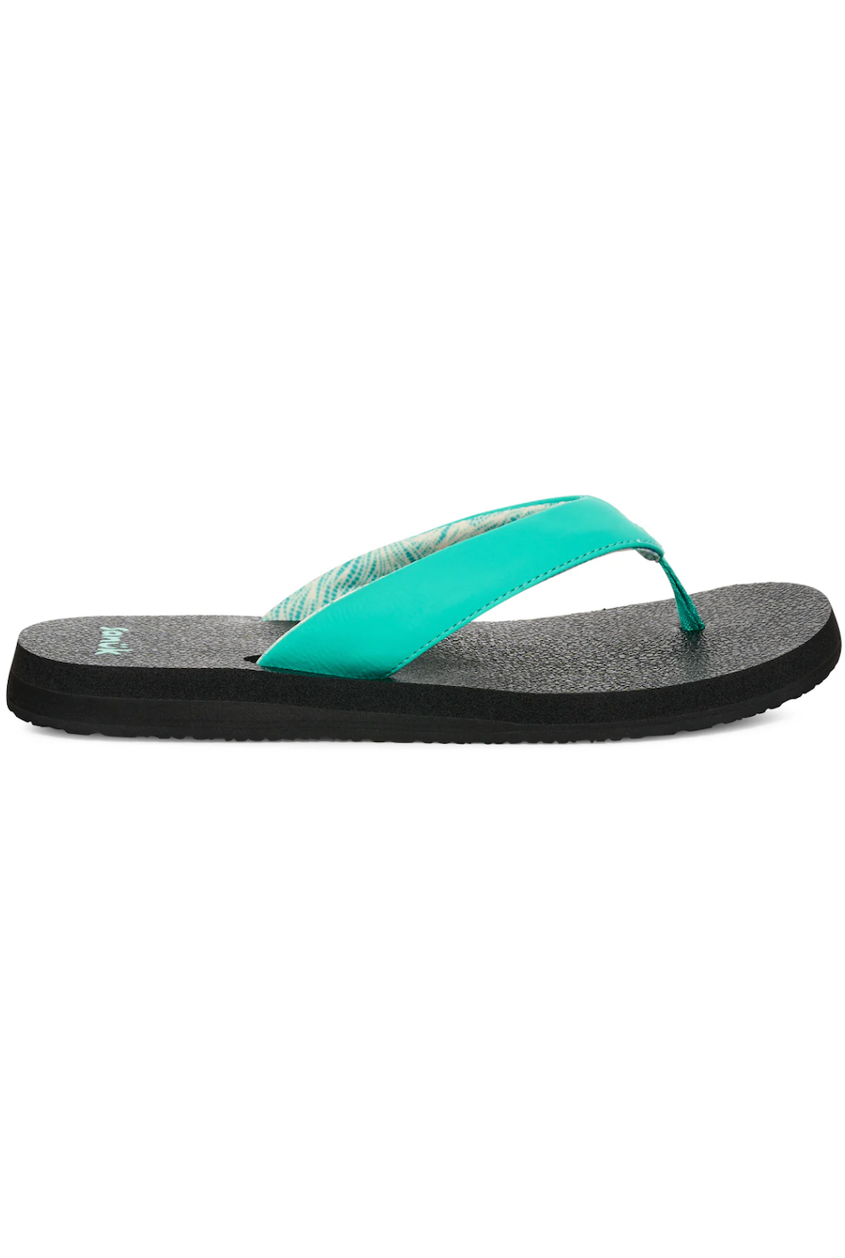 Sanuk Yoga Mat II Sandals in Aqua Green - Featuring Real Yoga Mat Footbed
