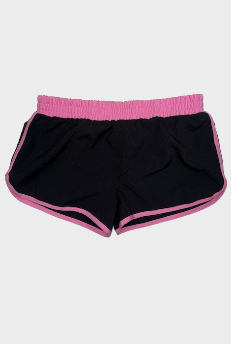 BOARDSHORT FILLE ANGEL BEACH SOLID NOIR/ROSE