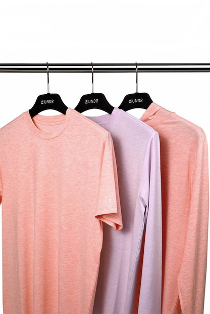 2UNDR PREMIUM CREW TEE HEATHERED LAVENDER