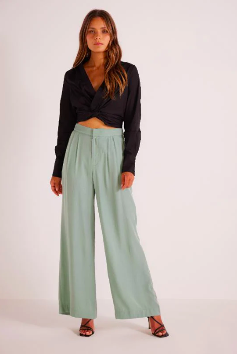 MINKPINK EVA WIDE LEG PANTS MINT