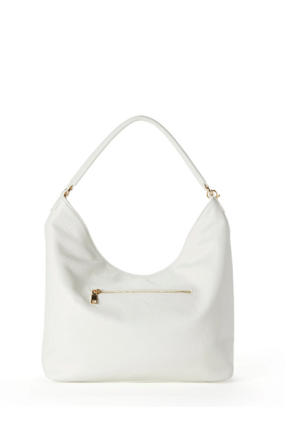 JEANE & JAX EMILY II CLASSIC HOBO WHITE