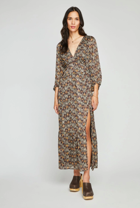 GENTLE FAWN BEATRICE DRESS OLIVE GLIMMER
