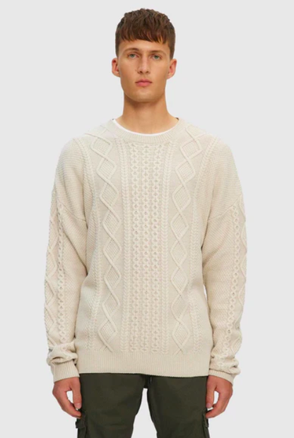 KUWALLA TEE CABLE KNIT SWEATER BIRCH