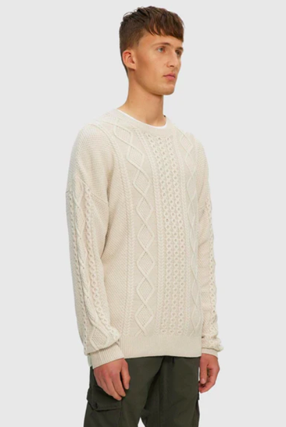 KUWALLA TEE CABLE KNIT SWEATER BIRCH