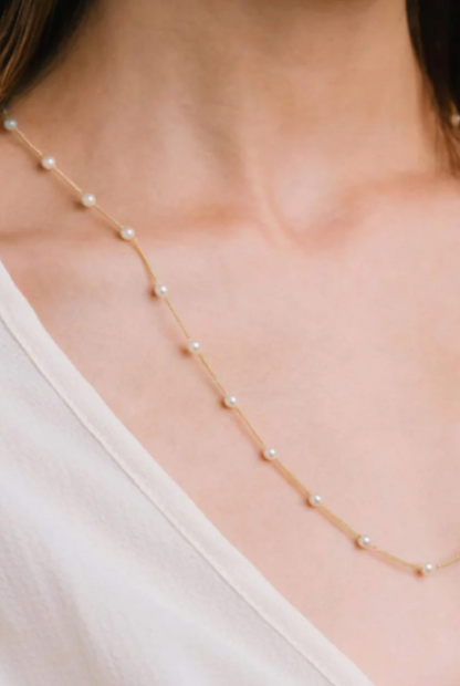 LOVER'S TEMPO DOT PEARL GLASSES CHAIN PEARL