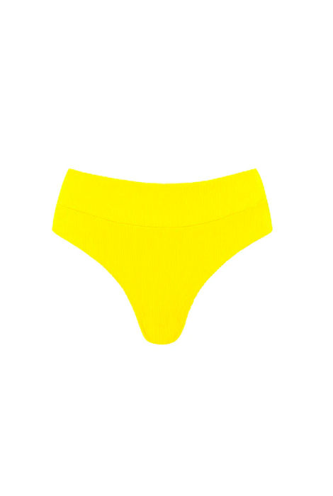KULANI KINIS BAS TAILLE HAUTE CHEEKY CÔTELÉ JAUNE SOLEIL