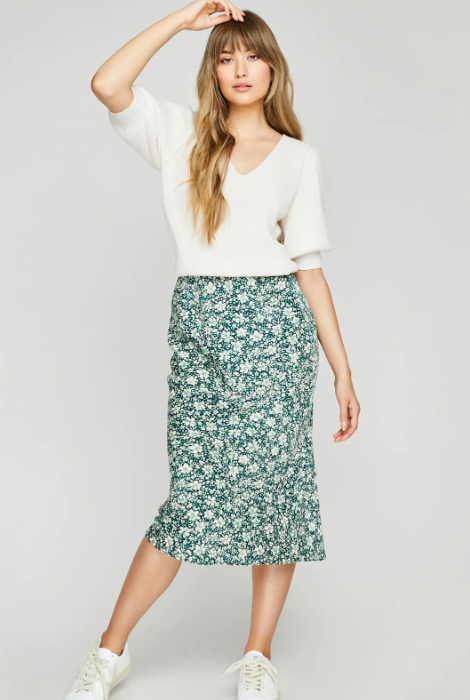 GENTLE FAWN FLORENTINE SKIRT PALM DITSY