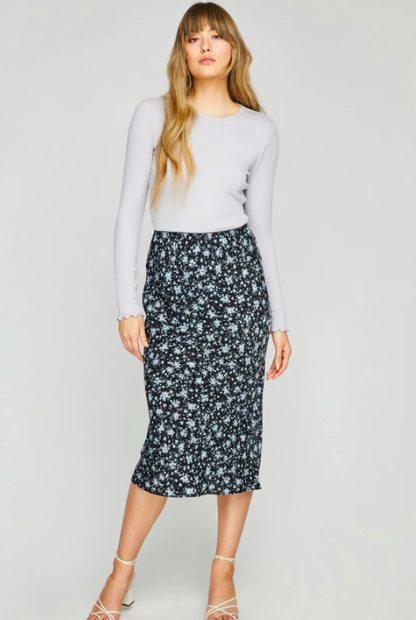 GENTLE FAWN FLORENTINE SKIRT BLACK DITSY