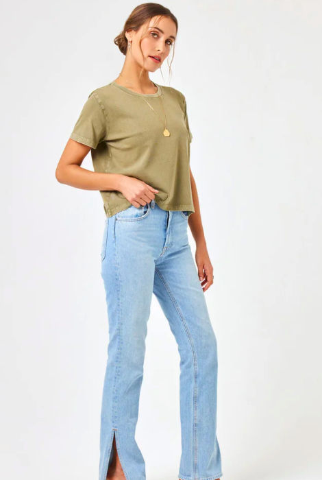 LSPACE ALL DAY TOP SHORT SLEEVE OLIVE BRANCH