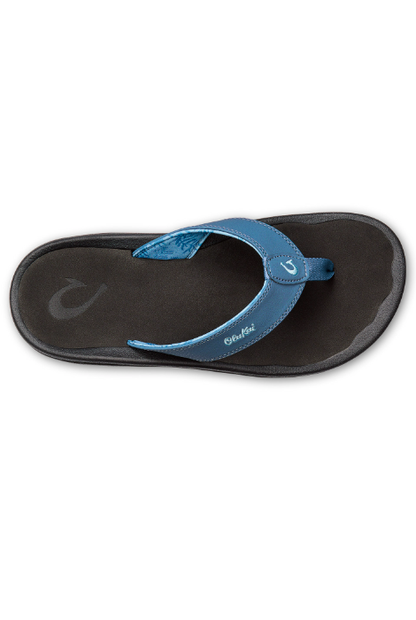 OLUKAI 'OHANA SANDALS VINTAGE BLUE/BLACK