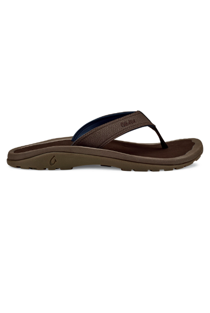 OLUKAI 'OHANA SANDALS DARK WOOD/DARK WOOD