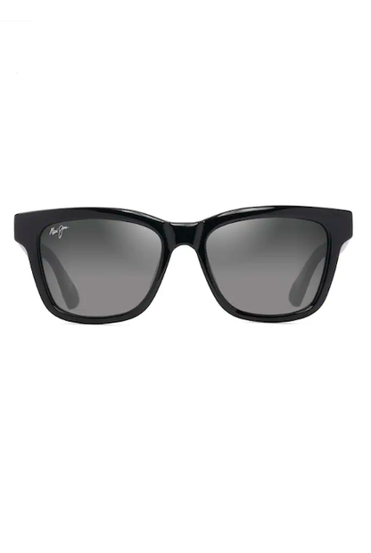 MAUI JIM HANOHANO - SHINY BLACK WITH TRANS LIGHT GREY/NEUTRAL GREY