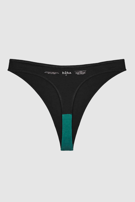 HUHA HIGH RISE THONG MINERAL UNDIES BLACK