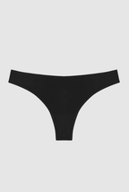 TANGA HUHA DE PERFIL BAJO NEGRO