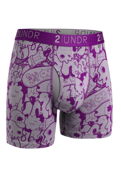 2UNDR SWING SHIFT 6" BOXER BRIEF SKULLED