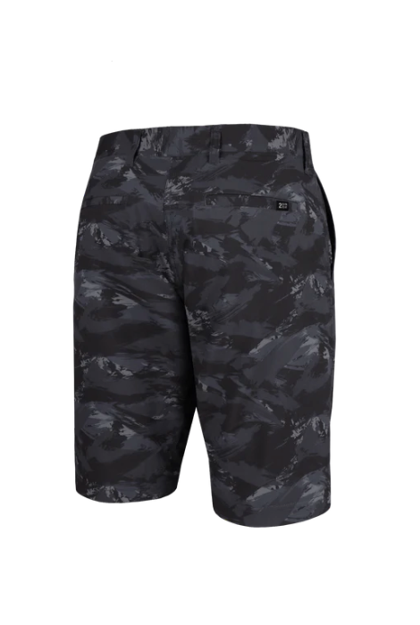 2UNDR THE BODHI PRINTS HYBRID SHORT BLACK STORM