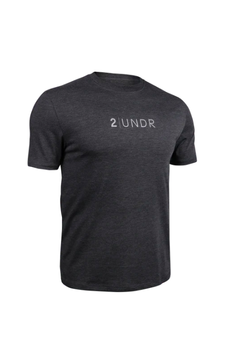 2UNDR ALL DAY BRANDED CREW TEE HEATHER CHARCOAL