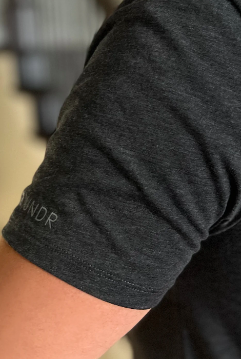 2UNDR ALL DAY BRANDED CREW TEE HEATHER CHARCOAL