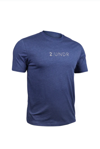 2UNDR ALL DAY BRANDED CREW TEE HEATHER NAVY