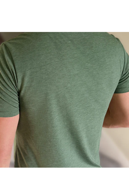 2UNDR ALL DAY BRANDED CREW TEE HEATHERED GREEN