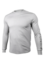 2UNDR All Day Branded Long Sleeve Crew H.Grey, men's shirt product photograph