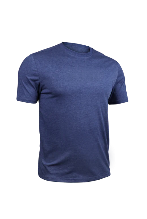 2UNDR ALL DAY CREW TEE HEATHERED NAVY