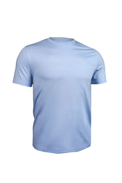 2UNDR ALL DAY CREW TEE HEATHERED LIGHT BLUE