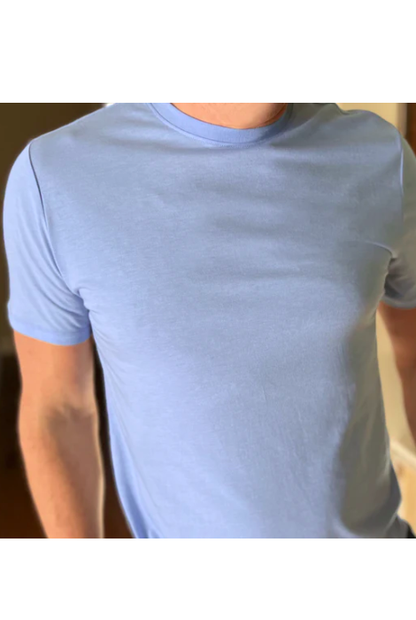 2UNDR ALL DAY CREW TEE HEATHERED LIGHT BLUE