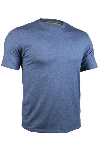 2UNDR LUXURY CREW TEE HEATHERED INDIGO