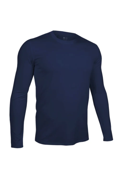 2UNDR LUXURY LONG SLEEVE CREW PACIFIC NAVY