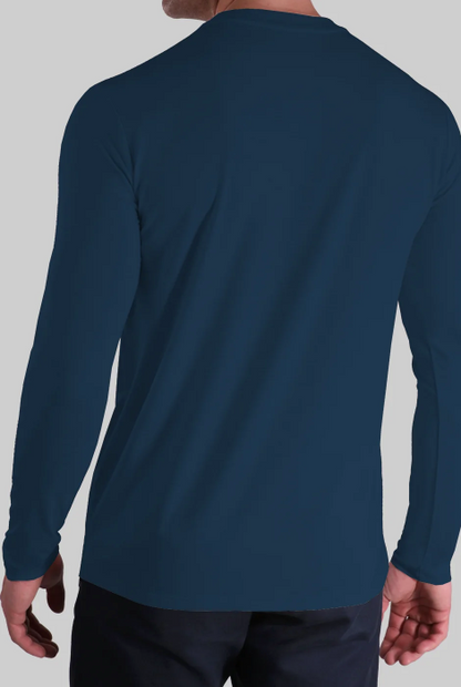 2UNDR LUXURY LONG SLEEVE CREW PACIFIC NAVY