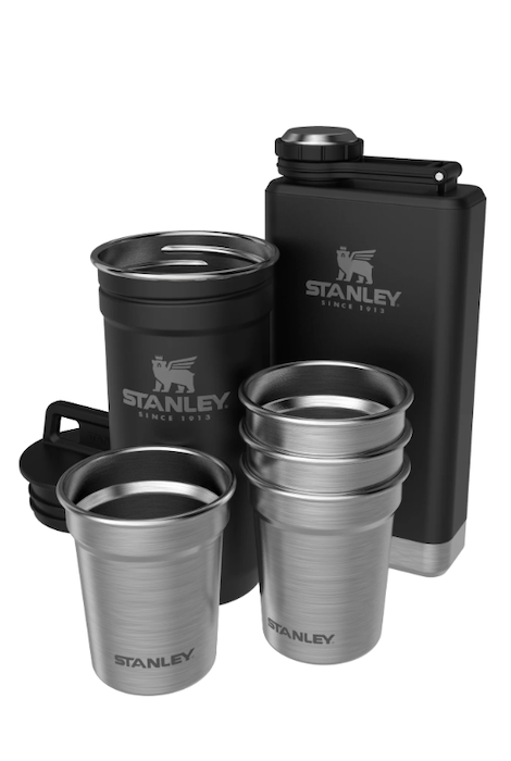 STANLEY THE PRE-PARTY SHOT GLASS + FLASK SET BLACK