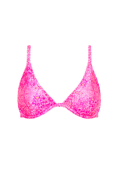 KULANI KINIS UNDERWIRE TRIANGLE D+ TOP ROSE QUARTZ