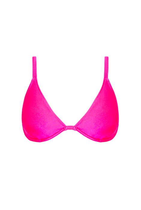 Kulani Kinis Underwire Triangle D+ Cup Top - Posh Pink, front product view