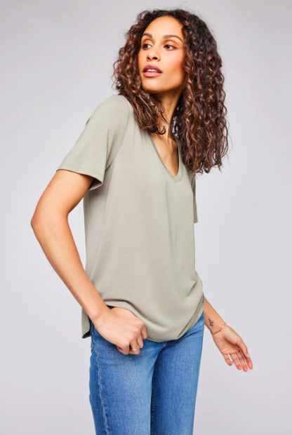 GENTLE FAWN LEWIS T SHIRT - SAGE