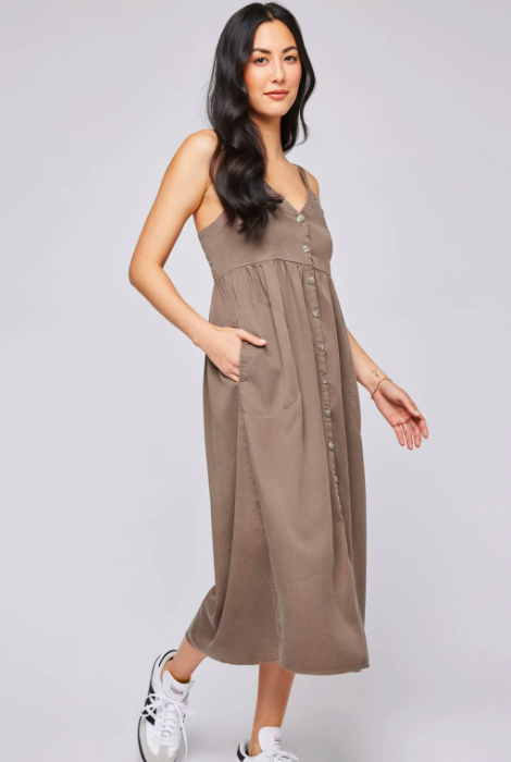 GENTLE FAWN JANE MIDI DRESS - OLIVE