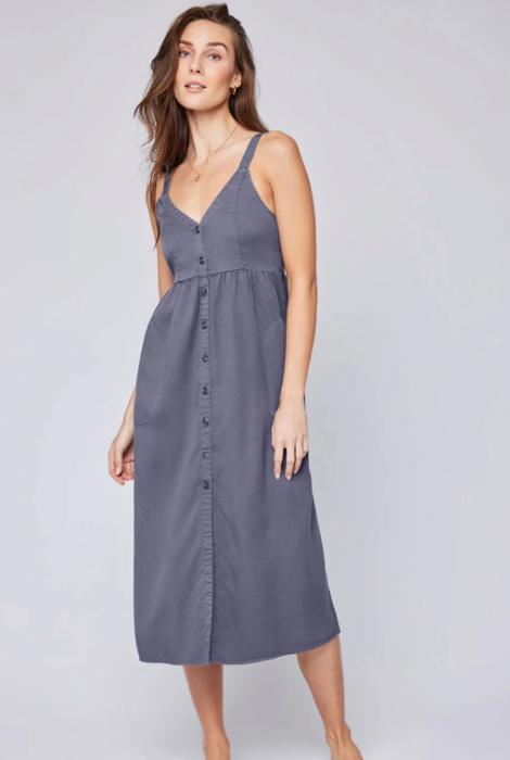 ROBE MIDI GENTLE FAWN JANE - BLEU