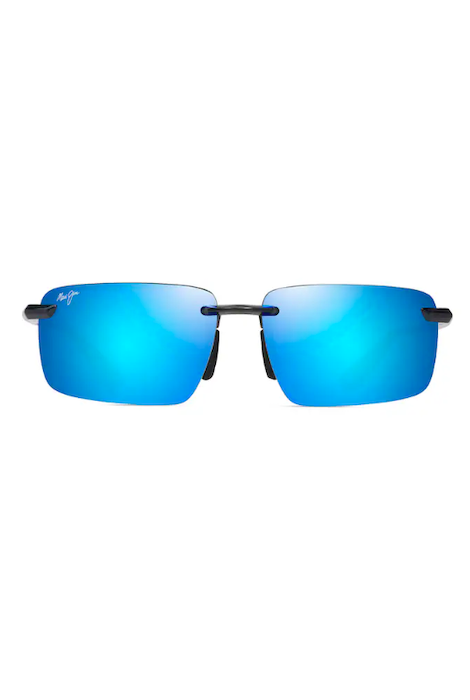 MAUI JIM LAULIMA SHINY TRANSLUSCENT DARK GREY/BLUE HAWAII