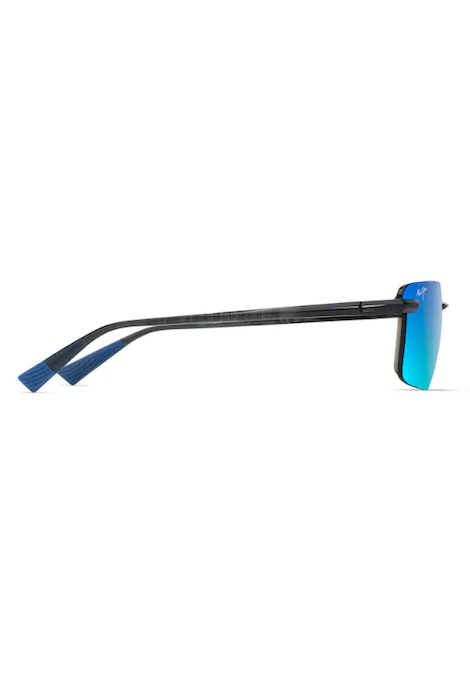 MAUI JIM LAULIMA SHINY TRANSLUSCENT DARK GREY/BLUE HAWAII