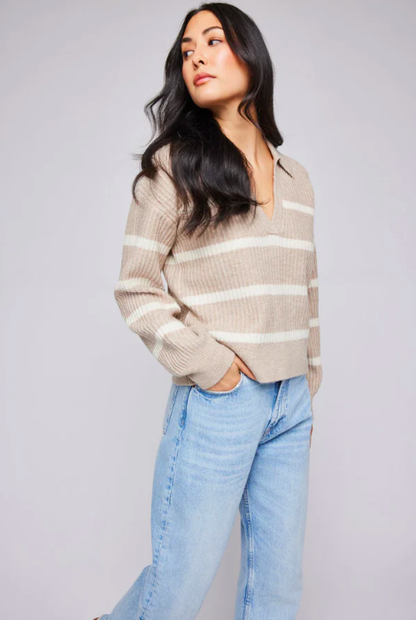 GENTLE FAWN BECKETT SWEATER - OATMEAL STRIPE