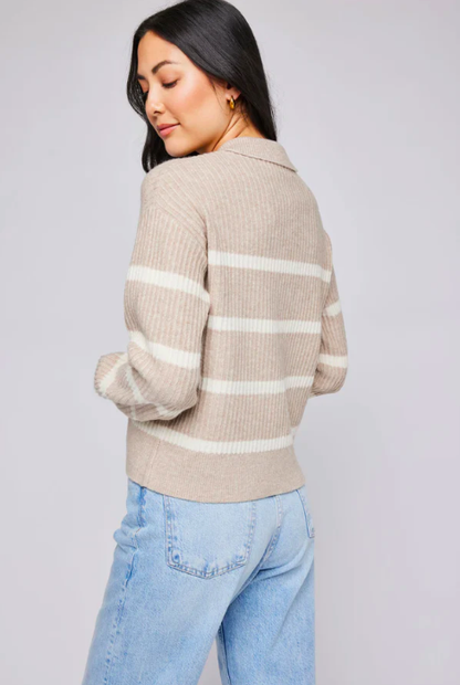 GENTLE FAWN BECKETT SWEATER - OATMEAL STRIPE