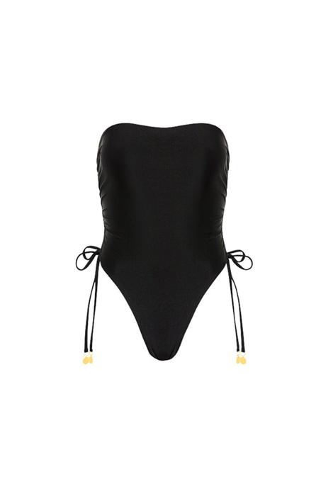 KULANI KINIS RUCHED BANDEAU ONE PIECE MOONLIGHT BLACK