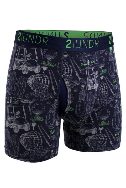 2UNDR SWING SHIFT 6" BOXER BRIEF RANGE TIME NAVY